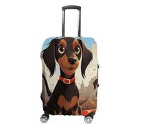 TKJMCSW I Love My Dog Dachshunds Luggage Cover Tsa Approved Suitcase Covers for Luggage Elastic Washable Suit Case Covers Anti-Scratch Travel Luggages Sleeve Suitcase Protector Fits 19-30 Inch Case