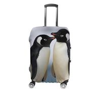 TKJMCSW I Love Penguins Luggage Cover Tsa Approved Suitcase Covers for Luggage Elastic Washable Suit Case Covers Anti-Scratch Travel Luggages Sleeve Suitcase Protector Fits 19-30 Inch Case(), White