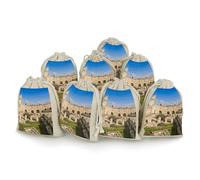 TKJMCSW Israel at The Tower of David Drawstring Gift Bags 8PCS Muslin Bags Drawstring Bags Small Drawstring Bags Gift Bags with Drawstring Gift Wrap Bags Drawstring Drawstring Pouch