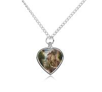TKJMCSW Italy Tuscan Pet Ashes Necklace with Filling Kits 27.6" Cable Chain Memorial Cremation Urn Necklace Jewelry Souvenir Keepsake for Human Ashes Dogs Cats Sympathy Gift for Women Men