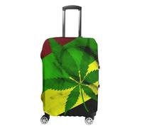 TKJMCSW Jamaica Flag Leaves Luggage Cover Tsa Approved Suitcase Covers for Luggage Elastic Washable Suit Case Covers Anti-Scratch Travel Luggages Sleeve Suitcase Protector Fits 19-30 Inch Case