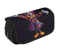 TKJMCSW Large Capacity Pencil Case Zippered Cute Cartoon Clown Pencil Pouch Multifunctional Pen Case with 3 Compartment Adult Fabric Makeup Bag for Women Men Storage Organizer for Office Supply