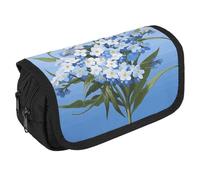 TKJMCSW Large Capacity Pencil Case Zippered Do Not Forget Me Pencil Pouch Multifunctional Pen Case with 3 Compartment Adult Fabric Makeup Bag for Women Men Storage Organizer for Office Supply