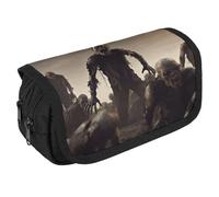 TKJMCSW Large Capacity Pencil Case Zippered Many Zombie Pencil Pouch Multifunctional Pen Case with 3 Compartment Adult Fabric Makeup Bag for Women Men Storage Organizer for Office Supply