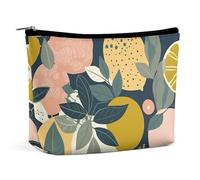 TKJMCSW Lemon Citrus Pattern Cosmetic Bags for Women Men Waterproof Travel Toiletry Bag Large Capacity Makeup Bags PU Leather Cute Makeup Pouch Protable Travel Bag for Toiletries