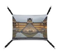 TKJMCSW Louvre Museum in Paris Cat Cage Hammock Cat Hammock for Cage Rat Hammock Ferret Hammock Cat Hammock for Large Cats Hanging Cat Bed Cat Hammock Bed Chinchilla Hammock Pet Hammock