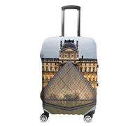 TKJMCSW Louvre Museum in Paris Luggage Cover Tsa Approved Suitcase Covers for Luggage Elastic Washable Suit Case Covers Anti-Scratch Travel Luggages Sleeve Suitcase Protector Fits 19-30 Inch Case