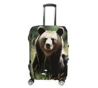 TKJMCSW Mama Bear Luggage Cover Tsa Approved Suitcase Covers for Luggage Elastic Washable Suit Case Covers Anti-Scratch Travel Luggages Sleeve Suitcase Protector Fits 19-30 Inch Case(), White, S