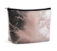 TKJMCSW Marble Color Rose Gold Cosmetic Bags for Women Men Waterproof Travel Toiletry Bag Large Capacity Makeup Bags PU Leather Cute Makeup Pouch Protable Travel Bag for Toiletries