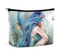 TKJMCSW Mermaid Makeup Bag for Women Large Capacity Toiletry Bag Portable Make Up Organizer Cosmetics Bag Travel Bag for Cosmetic Storage Bag for Travel Work, style, One Size