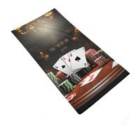 TKJMCSW Microfiber Poker Tournament Bath Towel 29x14 Super Absorbent & Quick Dry Travel Hand Towel for Bathroom Lightweight Thin Face Towels for Swim Gym Spa Yoga Vacation Essentials