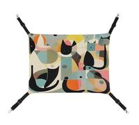TKJMCSW Mid Century Modern Art Cat Cat Cage Hammock Cat Hammock for Cage Rat Hammock Ferret Hammock Cat Hammock for Large Cats Hanging Cat Bed Cat Hammock Bed Chinchilla Hammock Pet Hammock