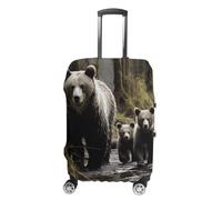 TKJMCSW Mother Bear And Her Luggage Cover Tsa Approved Suitcase Covers for Luggage Elastic Washable Suit Case Covers Anti-Scratch Travel Luggages Sleeve Suitcase Protector Fits 19-30 Inch Case