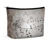 TKJMCSW Music Note Wall Cosmetic Bags for Women Men Waterproof Travel Toiletry Bag Large Capacity Makeup Bags PU Leather Cute Makeup Pouch Protable Travel Bag for Toiletries, white, One Size
