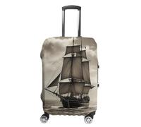 TKJMCSW Nautical Sailing Pirate Luggage Cover Tsa Approved Suitcase Covers for Luggage Elastic Washable Suit Case Covers Anti-Scratch Travel Luggages Sleeve Suitcase Protector Fits 19-30 Inch Case
