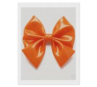 TKJMCSW Orange Bow 5D Diamond Painting Kits for Adults Beginner DIY Round Full Drill Diamond Dots Paintings Paint with Diamonds Crafts Kits Gem Art for Home Wall Decor Gift 12"x16"