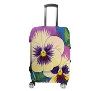TKJMCSW Pansy Perfection Print Luggage Cover Tsa Approved Suitcase Covers for Luggage Elastic Washable Suit Case Covers Anti-Scratch Travel Luggages Sleeve Suitcase Protector Fits 19-30 Inch Case