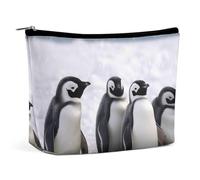 TKJMCSW Penguins With Snow Makeup Bag for Women Large Capacity Toiletry Bag Portable Make Up Organizer Cosmetics Bag Travel Bag for Cosmetic Storage Bag for Travel Work, style, One Size