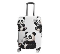 TKJMCSW Playful Panda Luggage Cover Tsa Approved Suitcase Covers for Luggage Elastic Washable Suit Case Covers Anti-Scratch Travel Luggages Sleeve Suitcase Protector Fits 19-30 Inch Case(), White, M