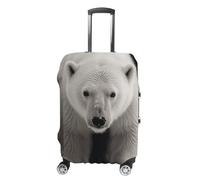 TKJMCSW Polar Bear Luggage Cover Tsa Approved Suitcase Covers for Luggage Elastic Washable Suit Case Covers Anti-Scratch Travel Luggages Sleeve Suitcase Protector Fits 19-30 Inch Case(), white, Small
