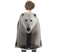TKJMCSW Polar Bear Renaissance Cape Reversible Halloween Cloak for Cosplay Party Medieval Costume Masquerade Outfit