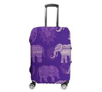 TKJMCSW Purple Elephant Luggage Cover Tsa Approved Suitcase Covers for Luggage Elastic Washable Suit Case Covers Anti-Scratch Travel Luggages Sleeve Suitcase Protector Fits 19-30 Inch Case(), white