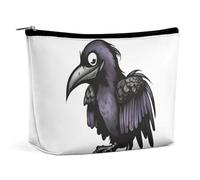 TKJMCSW Ravens Cosmetic Bags for Women Men Waterproof Travel Toiletry Bag Large Capacity Makeup Bags PU Leather Cute Makeup Pouch Protable Travel Bag for Toiletries, white, One Size