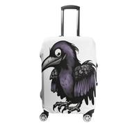 TKJMCSW Ravens Luggage Cover Tsa Approved Suitcase Covers for Luggage Elastic Washable Suit Case Covers Anti-Scratch Travel Luggages Sleeve Suitcase Protector Fits 19-30 Inch Case(), White, S