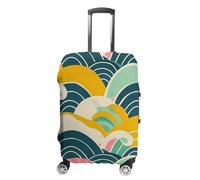 TKJMCSW Retro Japanese Pattern Luggage Cover Tsa Approved Suitcase Covers for Luggage Elastic Washable Suit Case Covers Anti-Scratch Travel Luggages Sleeve Suitcase Protector Fits 19-30 Inch Case