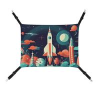 TKJMCSW Rocket in Space Cat Cage Hammock Cat Hammock for Cage Rat Hammock Ferret Hammock Cat Hammock for Large Cats Hanging Cat Bed Cat Hammock Bed Chinchilla Hammock Pet Hammock