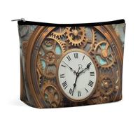 TKJMCSW Rusty Steampunk Clock Cosmetic Bags for Women Men Waterproof Travel Toiletry Bag Large Capacity Makeup Bags PU Leather Cute Makeup Pouch Protable Travel Bag for Toiletries, white, One Size