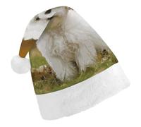 TKJMCSW Santa Hat Bichon Frise Dog Christmas Hats Cap Double Comfort Santa Claus Hats Xmas Holiday Hat New Year Festive Party Supplies