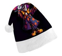 TKJMCSW Santa Hat Cute Cartoon Clown Christmas Hats Cap Double Comfort Santa Claus Hats Xmas Holiday Hat New Year Festive Party Supplies