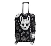 TKJMCSW Skull Cat Moon Gothic Luggage Cover Tsa Approved Suitcase Covers for Luggage Elastic Washable Suit Case Covers Anti-Scratch Travel Luggages Sleeve Suitcase Protector Fits 19-30 Inch Case