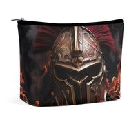TKJMCSW Spartan Helmet Cosmetic Bags for Women Men Waterproof Travel Toiletry Bag Large Capacity Makeup Bags PU Leather Cute Makeup Pouch Protable Travel Bag for Toiletries, white, One Size