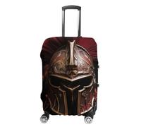 TKJMCSW Spartan Helmet Luggage Cover Tsa Approved Suitcase Covers for Luggage Elastic Washable Suit Case Covers Anti-Scratch Travel Luggages Sleeve Suitcase Protector Fits 19-30 Inch Case(), White, S
