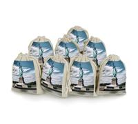 TKJMCSW Statue Of Liberty In NYC Drawstring Gift Bags 8PCS Muslin Bags Drawstring Bags Small Drawstring Bags Gift Bags with Drawstring Gift Wrap Bags Drawstring Drawstring Pouch