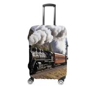 TKJMCSW Steam Locomotive Train Luggage Cover Tsa Approved Suitcase Covers for Luggage Elastic Washable Suit Case Covers Anti-Scratch Travel Luggages Sleeve Suitcase Protector Fits 19-30 Inch Case