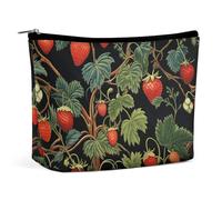 TKJMCSW Strawberry Pattern Cosmetic Bags for Women Men Waterproof Travel Toiletry Bag Large Capacity Makeup Bags PU Leather Cute Makeup Pouch Protable Travel Bag for Toiletries, white, One size