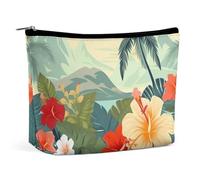 TKJMCSW Summer Hawaiian Makeup Bag for Women Large Capacity Toiletry Bag Portable Make Up Organizer Cosmetics Bag Travel Bag for Cosmetic Storage Bag for Travel Work, style, One Size