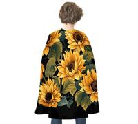 TKJMCSW Sunflower Thank You for Brightening My Life Renaissance Cape Reversible Halloween Cloak for Cosplay Party Medieval Costume Masquerade Outfit