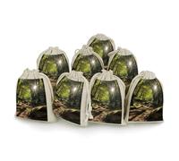 TKJMCSW Sunshine in The Woods Drawstring Gift Bags 8PCS Muslin Bags Drawstring Bags Small Drawstring Bags Gift Bags with Drawstring Gift Wrap Bags Drawstring Drawstring Pouch