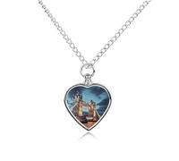 TKJMCSW Tower Bridge in London Pet Ashes Necklace with Filling Kits 27.6" Cable Chain Memorial Cremation Urn Necklace Jewelry Souvenir Keepsake for Human Ashes Dogs Cats Sympathy Gift for Women Men