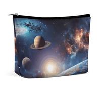 TKJMCSW Universe Galaxy Outer Space Cosmetic Bags for Women Men Waterproof Travel Toiletry Bag Large Capacity Makeup Bags PU Leather Cute Makeup Pouch Protable Travel Bag for Toiletries, white, One