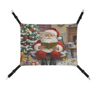 TKJMCSW Vintage Santa Claus Cat Cage Hammock Cat Hammock for Cage Rat Hammock Ferret Hammock Cat Hammock for Large Cats Hanging Cat Bed Cat Hammock Bed Chinchilla Hammock Pet Hammock