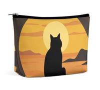 TKJMCSW Warm Cat Cosmetic Bags for Women Men Waterproof Travel Toiletry Bag Large Capacity Makeup Bags PU Leather Cute Makeup Pouch Protable Travel Bag for Toiletries, white, One size
