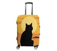 TKJMCSW Warm Cat Luggage Cover Tsa Approved Suitcase Covers for Luggage Elastic Washable Suit Case Covers Anti-Scratch Travel Luggages Sleeve Suitcase Protector Fits 19-30 Inch Case(), White, M