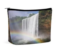 TKJMCSW Waterfall And Rainbow Makeup Bag for Women Large Capacity Toiletry Bag Portable Make Up Organizer Cosmetics Bag Travel Bag for Cosmetic Storage Bag for Travel Work, style, One Size