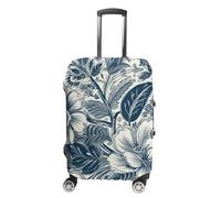 TKJMCSW White Blue Style Luggage Cover Tsa Approved Suitcase Covers for Luggage Elastic Washable Suit Case Covers Anti-Scratch Travel Luggages Sleeve Suitcase Protector Fits 19-30 Inch Case(), White