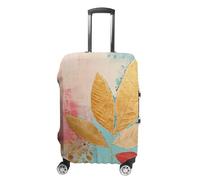 TKJMCSW With Peach Leaves Luggage Cover Tsa Approved Suitcase Covers for Luggage Elastic Washable Suit Case Covers Anti-Scratch Travel Luggages Sleeve Suitcase Protector Fits 19-30 Inch Case(), White
